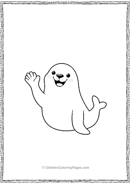 A Simple Seal Waving Hello With A Big Smile Free PDF Printable