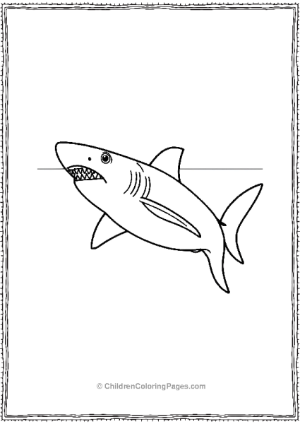 A Simple Shark Swimming Through Open Water Free PDF Printable