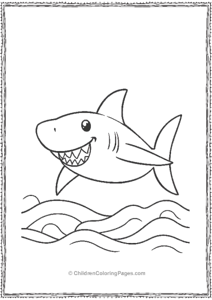 A Simple Shark With Exaggerated Easy To Recognize Features Free PDF Printable