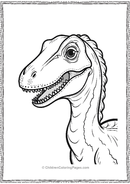 A Simple Velociraptor Face With Minimal Features Free PDF Printable