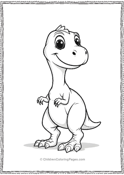 A Simple Velociraptor Smiling With No Background Free PDF Printable