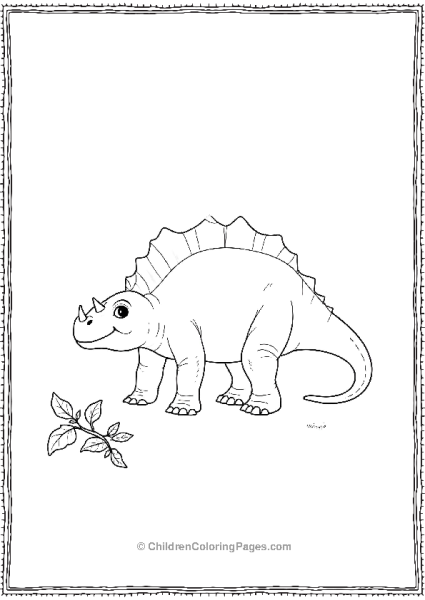 A Sleek Outline Of An Ankylosaurus Free PDF Printable