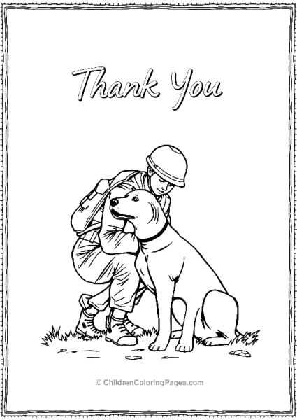 A Soldier And Dog Working Together Free PDF Printable