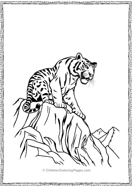 A Tiger Climbing A Mountain Free PDF Printable