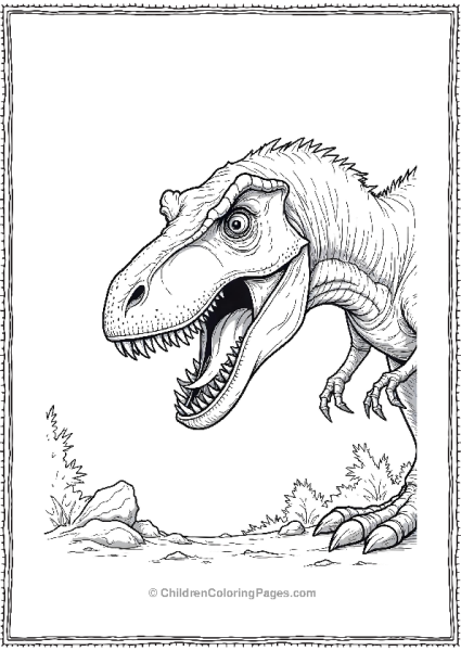 A Velociraptor Lunging Forward To Catch Prey Free PDF Printable