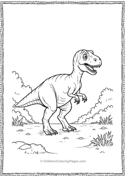 A Velociraptor Walking With Minimal Background Detail Free PDF Printable