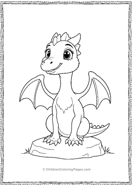 A Cartoon Pterodactyl With Big Eyes Sitting Free PDF Printable