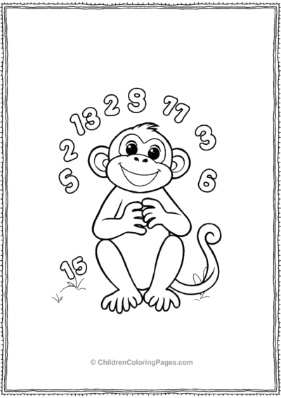 A-monkey-counting-numbers Free PDF Printable