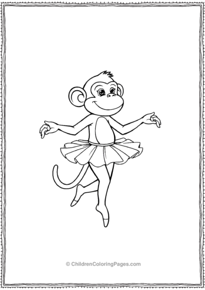 A-monkey-dancing-ballet Free PDF Printable