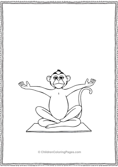 A-monkey-doing-yoga Free PDF Printable