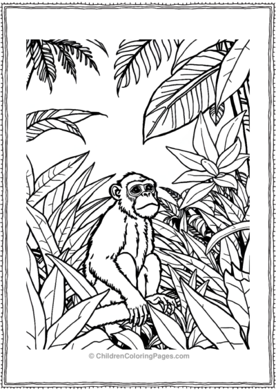 A-monkey-in-the-rainforest Free PDF Printable