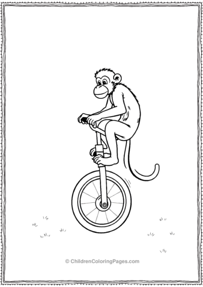 A-monkey-riding-a-unicycle Free PDF Printable