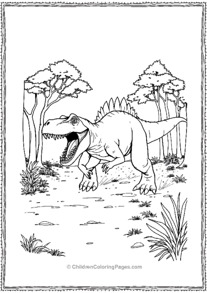 Allosaurus Chasing Its Prey Free PDF Printable