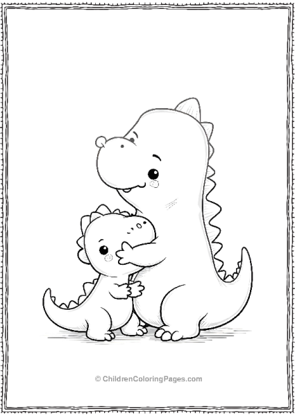 Allosaurus Cudd Ing With Plush Dinosaur Free PDF Printable