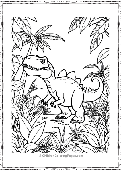 Allosaurus Exploring Jungle Free PDF Printable