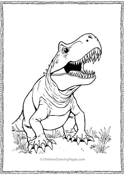 Allosaurus Roaring With Open Mouth Free PDF Printable