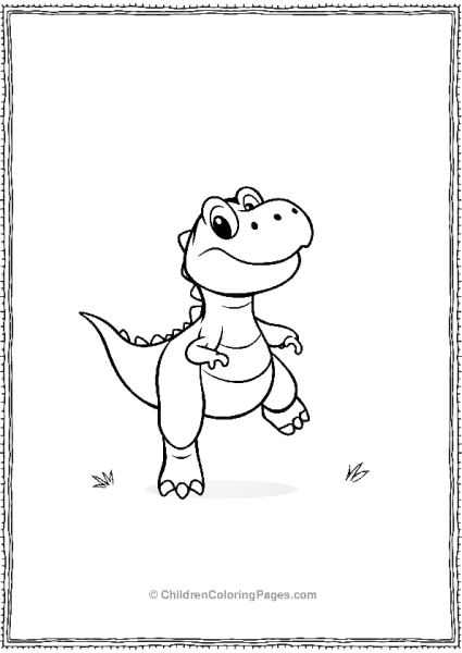 Allosaurus Running With Happy Expressions Free PDF Printable