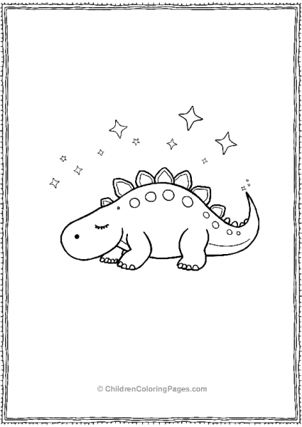 Allosaurus Sleeping Peacefully Free PDF Printable