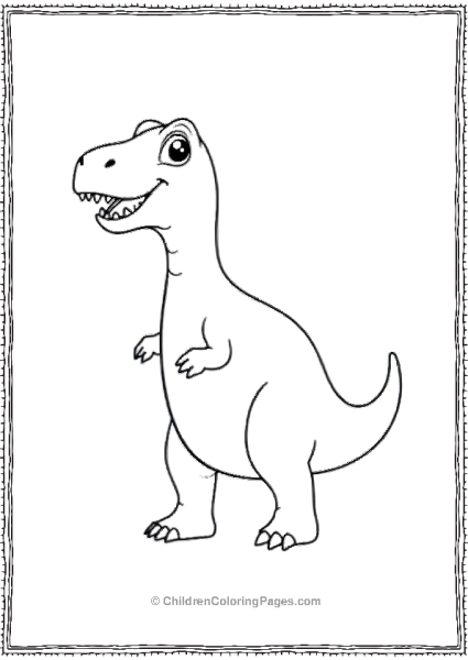 Allosaurus Standing Tall And Looking Around Free PDF Printable