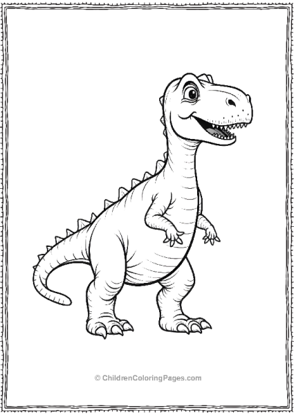 Allosaurus Standing Tall Showing Its Tail Free PDF Printable