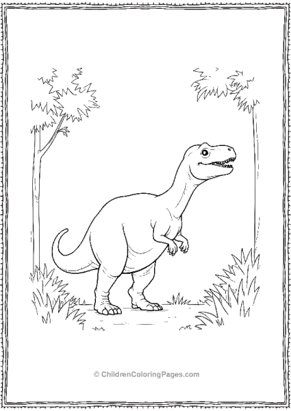 Allosaurus Walking Free PDF Printable