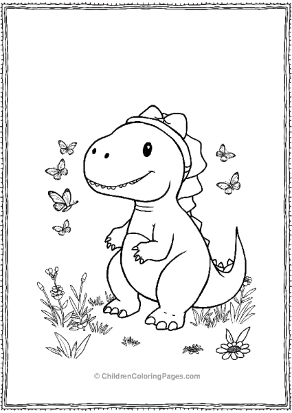 Allosaurus Wearing A Tiny Hat Free PDF Printable