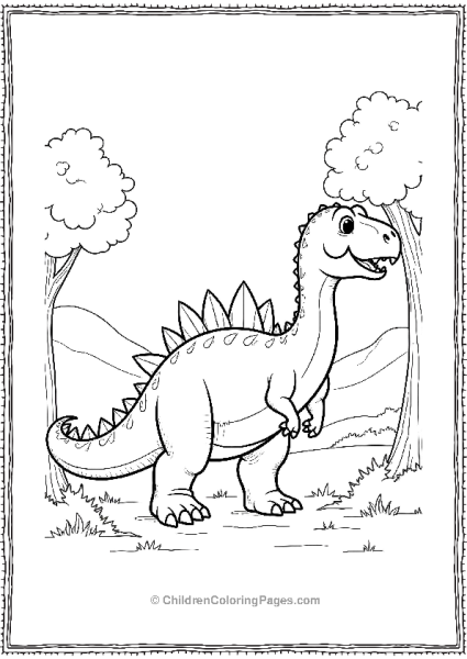 Allosaurus With A Giant Tail Free PDF Printable