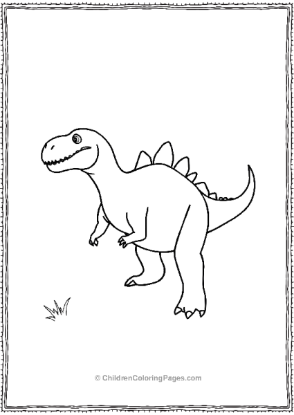 Allosaurus With Bold Lines Easy To Color Free PDF Printable