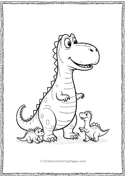 Allosaurus With Comical Expression Free PDF Printable