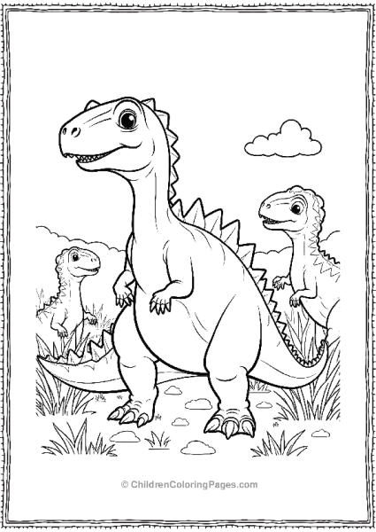 Allosaurus With Friends Free PDF Printable