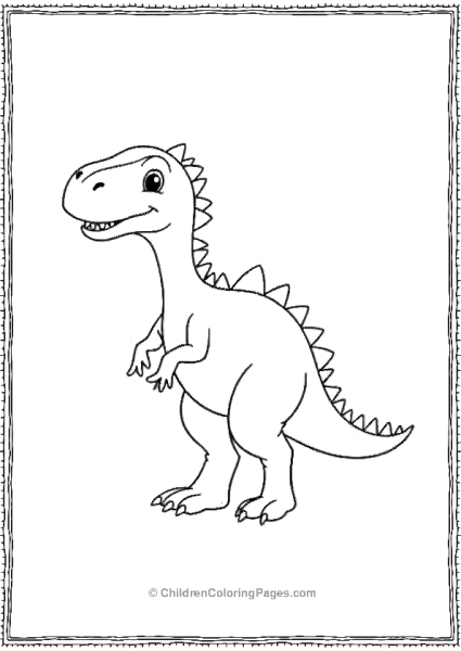 Allosaurus With Small Spikes Free PDF Printable