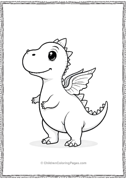 Allosaurus With Tiny Angel Wings Free PDF Printable