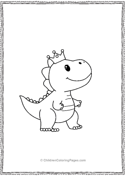 Allosaurus With Tiny Crown Free PDF Printable