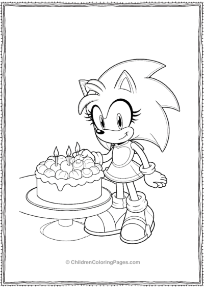 Amy Rose Teaching Sonic How To Bake A Cake Free PDF Printable