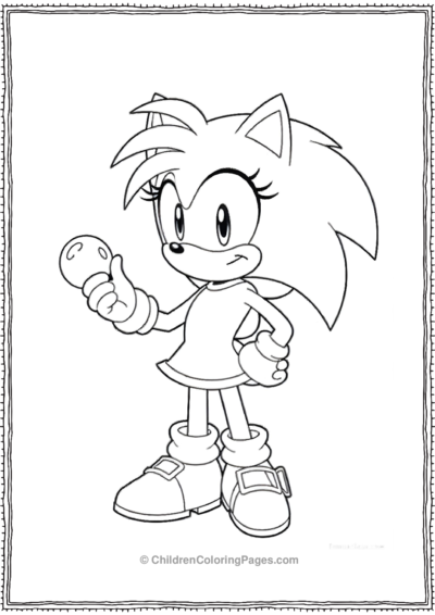 Amy Rose With Sonic Blowing Bubbles Free PDF Printable