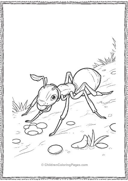 An Ant Gathering Food Realistically Free PDF Printable