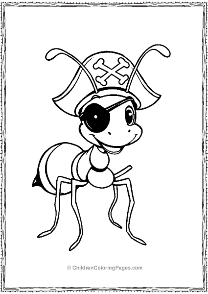 An Ant Wearing A Pirate Hat Free PDF Printable