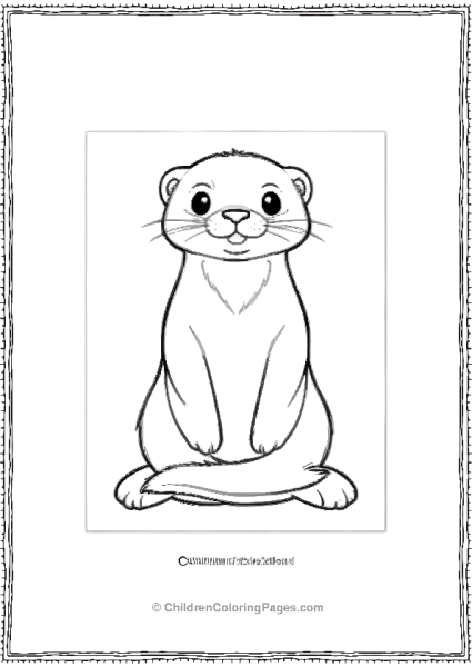 An Otter Sitting And Smiling Free PDF Printable