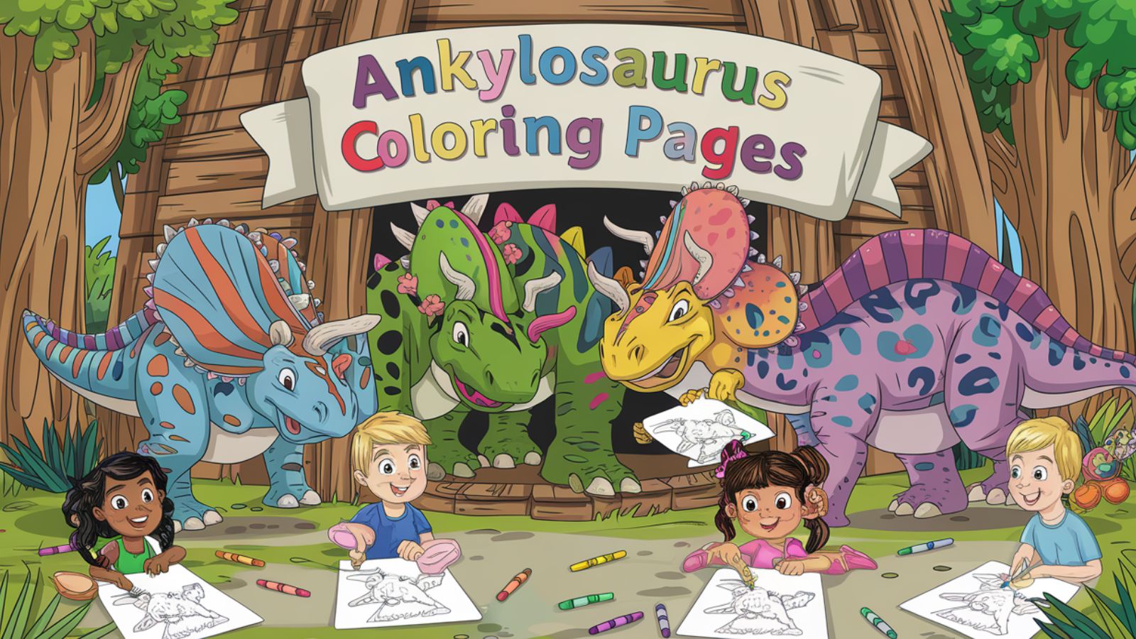 Ankylosaurus Coloring Pages- Free Printables For Children 🦖