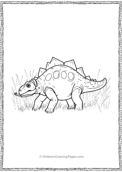 Ankylosaurus Walking Through A Side Profile Free PDF Printable