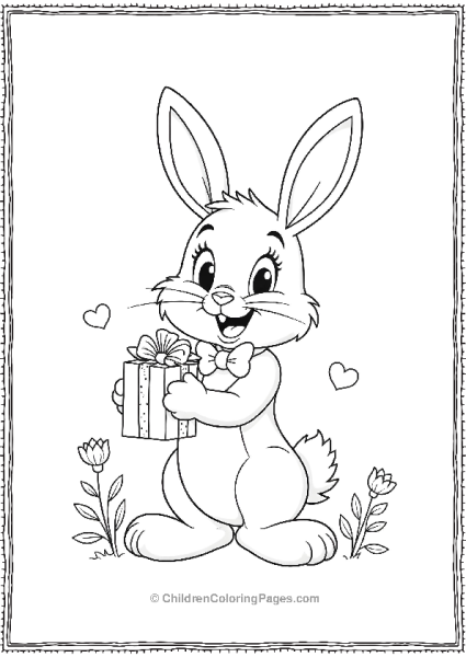 Baby Bugs Bunny With Birthday Gifts Free PDF Printable