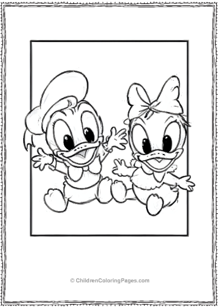 Baby Donald Duck And Daisy Duck Free PDF Printable