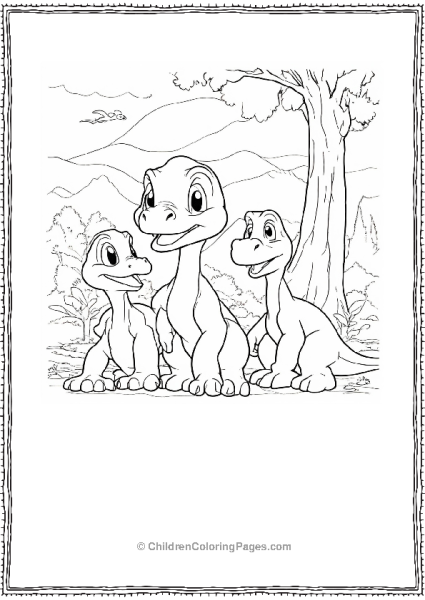 Baby Little Foot With His Friends Free PDF Printable