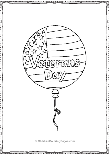 Balloon For Veterans Day Free PDF Printable