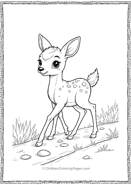 Bambi Walking On A Path Of Stones That Spark Free PDF Printable