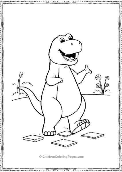 Barney Coloring Pages- Free Printable PDFs For Children 🦖 - Children ...