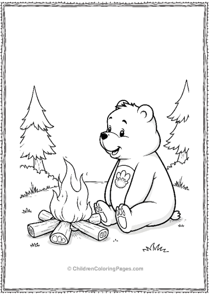 Bear By The Campfire Free PDF Printable