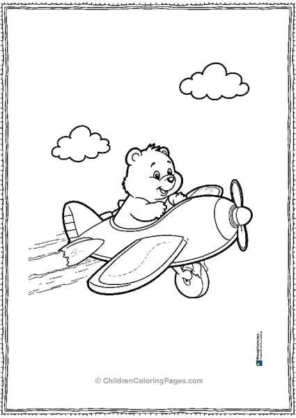 Bear Flying A Plane Free PDF Printable