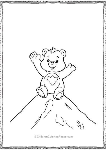 Bear On A Mountain Top Free PDF Printable