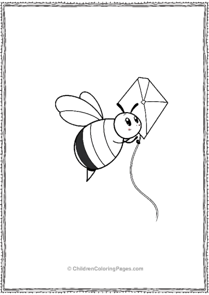 Bee Carrying An Envelope Free PDF Printable